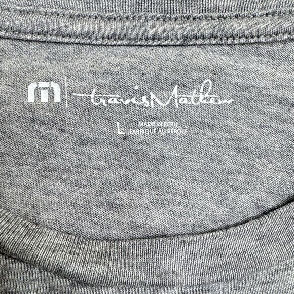 TravisMathew Por Favor Graphic Tee Size Large Heather Grey - Picture 4 of 10